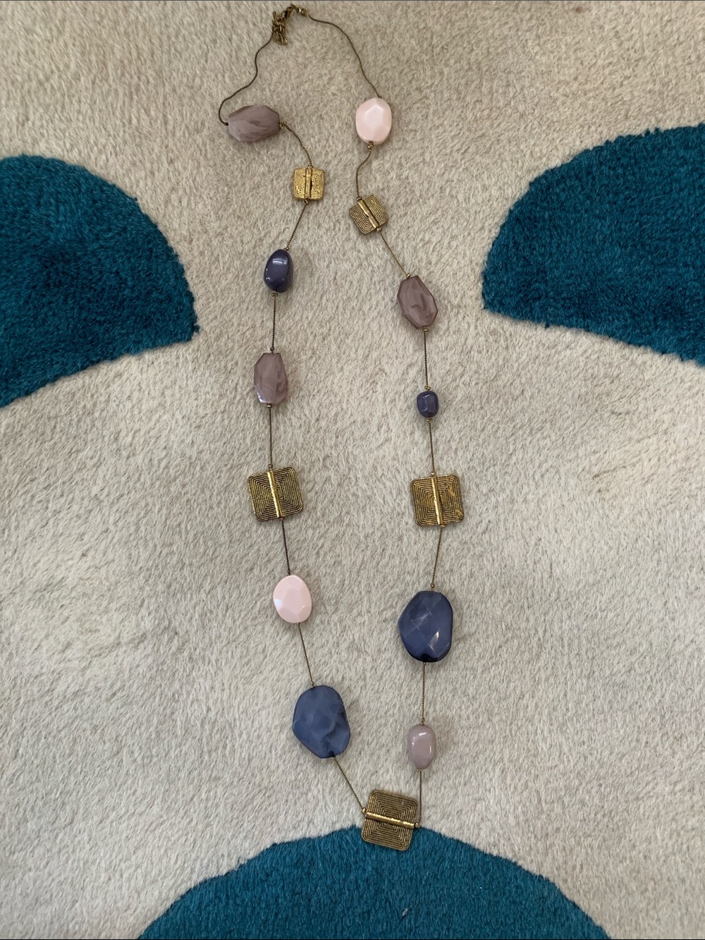 Chunky Stone Long Necklace